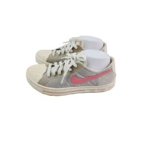 Nike, Fabric Low-top Sneakers, Women's, Size 9, White/Pink Color.
